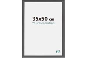 yd. Your Decoration - 35x50 cm - Cadres Photo en MDF Avec Verre acrylique - Anti-Reflet - Excellente Qualité - Anthracite - Cadre Decoration Murale - Mura