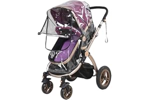 FAKEFACE Parapioggia universale per passeggino, impermeabile, antivento, per passeggini, parapioggia con baldacchino e apertura con cerniera, protezione antipioggia per bambini e attività all'aperto