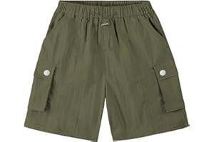 Rolanko Girls Shorts Sports Active Summer Cargo Shorts Teen Kids Running Gym Parachute Short Pants