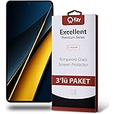 KZY İLETİŞİM Xiaomi Poco X6 Pro ile Uyumlu Temperli Ekran Koruyucu Kırılmaz Cam Ekonomik 3'l&uuml; Paket