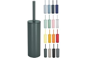 Spirella ESCOBILLA DE BAÑO con Soporte DE Acero Inoxidable Akira Verde Oscuro Mate