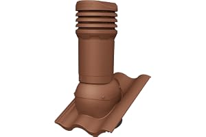 Parotec Takventilkamin - Ventilation Skorsten - Tak Skorsten - Takventil - DN125 för Benders Palema S takpannor - Takventilat