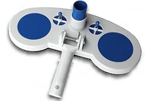 TS-TRADES Bodensaugbürste Premium Version mit umlaufender Bodenbürste und 2 Druckventilen | Bodensauger zur effizienten Poolboden Reinigung