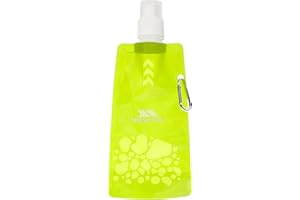 Trespass Hydromatyczna, zielona, jeden rozmiar, składana butelka na wodę wielokrotnego użytku 480 ml, jeden rozmiar, zielony, plastik