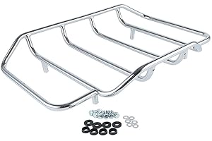 TCMT Motos equipaje de cromo rack Rail Tour Pack Carrier Trunk parte superior para Harley Road King Glide Touring
