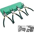 Serplex® 4Pcs Snap Ring Pliers Set with Tool Box 7 Inches Straight Tip Circlip Pliers & Bent Tip Circlip Pliers Set for Install and Remove Circlips Retaining Ring Removal Plier Tools