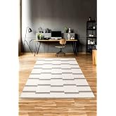 MEC HOME Karesse 130 Bej &ndash; &Ccedil;ift Taraflı, Yıkanabilir, Modern Desenli Kilim Halı | 7 Farklı Boy Se&ccedil;eneği ile Salon, Oturma Oda