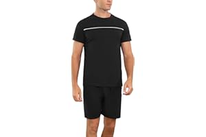 Marvmys Ensemble de Pijama Homme Court Pyjama Été Coton Manches Courtes Vêtements de Nuit Eté Loungewear