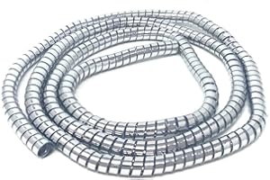 ‎ALCHEMY PARTS Motorrad Trike Kabelabdeckung Chrom Dicke Spiral Draht Wrap 10mm X 1.5m