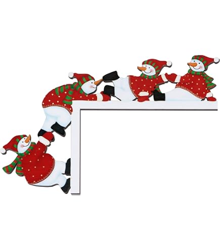 Décoration Noël En Bois - Père Noël Et Rennes, à Coller Sur Portes Ou Fenêtres, Autocollants Inclus (23x15,5 Cm, Réutilisable) - 3