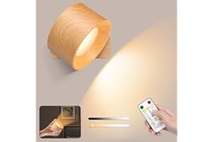 EUJAM Lámpara pared dormitorio ampara led recargable Apliques Pared Interior Control táctil Lámpara de pared LED Interior 10 brillo de 3 colores Focos con mando a distancia (color de registro)