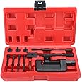 FreeTec 13pcs Motorcycle Chain Riveting Tool, Motorbike Chain Rivet Tool, Motorbike Chain Splitter and Riveter, Motorcycle Chain Delinker, Chain Breaker Tool, for 420-630 Rear Drive Chains