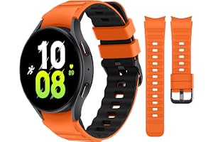 Tasikar No Gap-armband kompatibla med Samsung Galaxy Ultra 47mm Watch 7/6/5/4 40 mm 44 mm/Watch 6 Classic 43 mm 47 mm/5 Pro/4 Classic, mjukt silikonarmband för sport för kvinnor och män