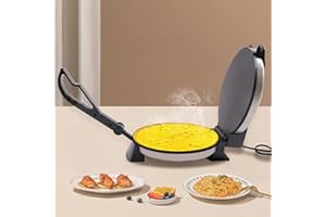 BURUIYOTEN Tortilla Chapati Roti Presse Papad Maker Antihaft Pfannkuchen Maschine Elektrisch Pizza Edelstahl Doppelseitige Heizung Electric Fladenbrot Tacos Aus Gusseisen Taco Tacopresse FüR Hausgemachte