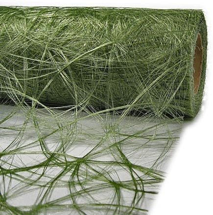 Table runner Sizoweb 15cm wide x 100cm long (PER METER ACQUIRABLE) - Moss Green
