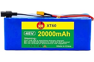 MXSYIEVH Baterías de Patinetes Eléctricos Batería de Litio de Bicicleta Eléctrica 48V 20Ah Paquete de Baterías de Iones de Litio 13S3P Adecuado para Motores de 200W a 1000W