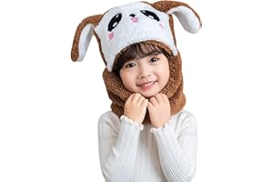 bolukets Enfant Ensemble de Bonnet Echarpe Filles hiver Chapeau Chapeau Tricoté Tour de Cou Chaud 2 in 1 thermique Hiver Accessoires Ensemble