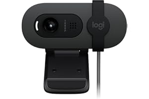 ‎LOGITECH Logitech Brio 105 biznesowa kamera internetowa z Full HD i 1080p, automatyczne wyrównanie oświetlenia, USB-A, maskownica, łatwa konfiguracja, kompatybilna z Windows, macOS, ChromeOS - grafitowa