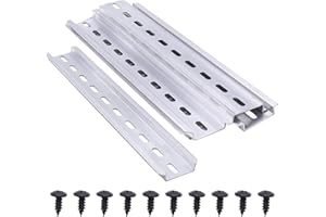 Taiss 5 pièces Rail DIN 35 mm rail de montage Aluminium, pour un disjoncteur ou un relai l'armoire de Distribution, largeur 35 mm, longueur 200 mm, hauteur 7,5 mm DIN-200-L