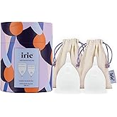 irie Adet Kabı Regl Kabı Menstr&uuml;el Kap Menstrual Cup 2'li Paket Alman Medikal Silikon (Transparan)