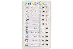 VELLICHOR Checklist Board, Stick-On Task List, Aufgabenliste zum Aufkleben, wiederverwendbares Memoboard für Kinder,Aufgabenplaner Kinder, Aufgabenliste für Kinder (Nesthäkchen)