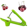 Cherry Pitter,Multi Cherry Stoner Tool Pit Remover,Olive Picker Fruit Cherries Seed Corer,Portable Multifunctional Professional Quick with Stainless Steel Pitting Device,for Hawthorn Cherrystone Plum