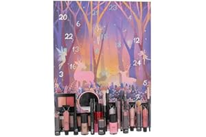 BYS MY ESSENTIALS - Calendrier de l’Avent 2025 Beauté Femme - Coffret Cadeau 24 Produits Maquillage & Accessoires Débutants - Routine Teint, Yeux, Lèvres, Ongles - Idée Cadeau Noël - Magic Forest