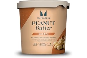 Myprotein All-Natural Peanut Butter Smooth | High Protein Nut Spread | Source of Fibre, Vitamin E & Magnesium | No Added Salt, Sugar or Palm Oil | 1kg Tub | Vegetarian & Vegan Friendly