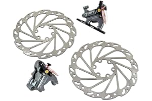 Juin Tech F1 Hydraulic Flat mount Road CX Disc Brake set 160mm with Rotor,Gray, JT1907
