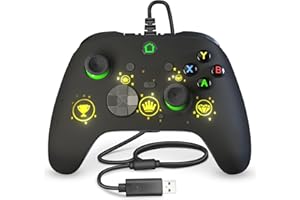 ROSEASON Controller di gioco cablato compatibile con la serie X-one/PC, Gamepad X-one cablato USB per Windows 10/11//Steam, Controller di gioco con pulsanti di programmazione, jack audio, pulsante Turbo