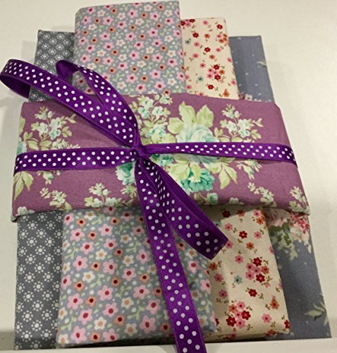 Stoffpaket "Violetta mauve" 5 Streifen a 20 x 70 cm