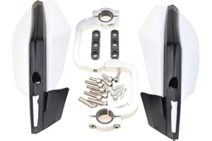GOOFIT Paramani Moto 22mm Enduro Universali Alluminio Acerbis Protezione Motocross Pit Bike sostituzione per Scooter ATV Quad off-Road Ciclomotore Bianco