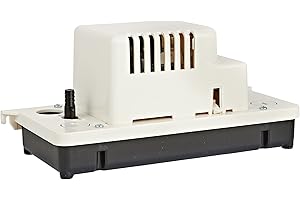 Little Giant VCCA-20ULS 115-Volt, 60 Hz, 1/30 HP, 80 GPH Low-Profile Automatic Condensate Removal Pump with Safety Switch, White/Black, 554201101