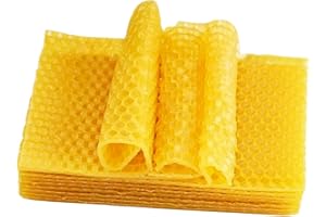 Begonia 30 velas de cera de abejas, 13 x 9 cm, placas de cera de abejas, fabricación de velas hechas a mano, cera de abeja pura