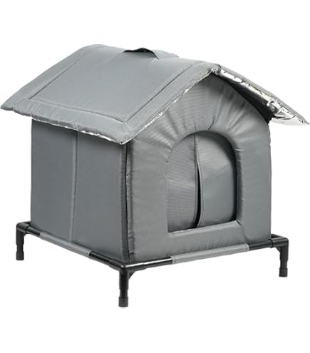 Maison Pour Chat D'Extérieur Isolée Hiver - Abri Avec Sol Surélevé, Tente Imperméable Pour Jardin Et Terrasse