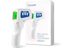 Berrcom Termometro Febbre Infrarossi Termometro Neonato Senza Contatto Termometro Digitale per la Fronte con Lettura Istantanea, Allarme Febbre, Interruttore °C/°F, Richiamo Della Memoria