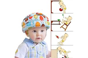 BINGX Cappello anti-collisione per bambini in puro cotone infrangibile, casco di sicurezza traspirante, adatto per bambini per imparare