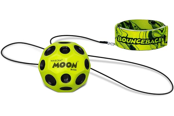 Waboba Bounceback x Returning Moon Ball - Facile à Prendre, (Jaune) - (60 mm)