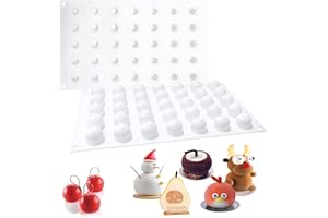 JHXHHTHONGTONG Moldes De Silicona Esferas Moldes Reposteria Silicona Formas mini molde redondo con 35 Cavidades Bola Redonda para hornear para hacer chocolate, pasteles, gelatinas y mousse de cúpula