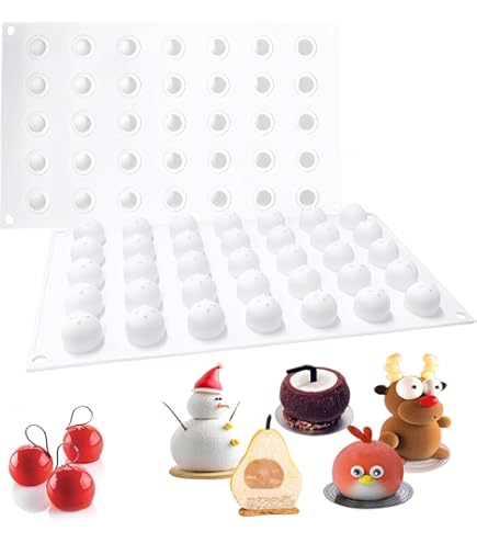 Chocoladevormen, 228 Gaten 5mm Kogels Siliconen Vorm, Bal Bonbonvorm Siliconen Bakvorm, 3D Snoep Vormen, Bal Schimmel Siliconenmallen Geschikt voor Chocolade, Gelei, Dessert, Mousse