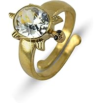 アクセサリー BAGUE TURTLE ring Buy Gem O Sparkle 925 Good Luck Tortoise Ring With CZ High Polish
