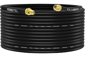 YILIANDUO Câble d'Extension SMA RG58 SMA Mâle à Femelle 20M/65,6ft Câble Coaxial à Faible Perte pour WiFi 3G 4G LTE Antenne GPS SDR Équipement Antenne Radio Scanner Routeur (Non pour la TV)