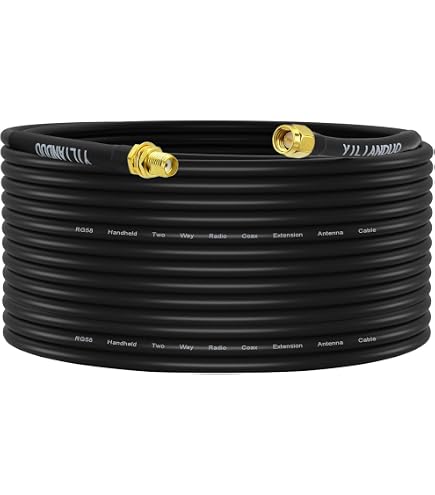 Câble Coaxial SMA Mâle Vers SMA Femelle VLMR400 10m - 50 Ohms - Pour Antenne, Routeur, Ampli Signal - Radio Amateur