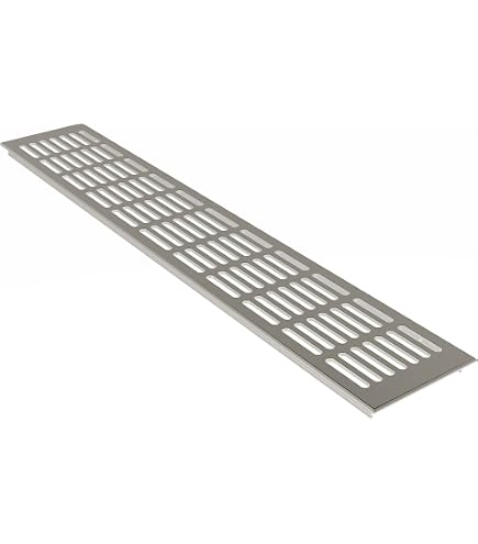 Heyiarbeit Lüftungsgitter Aus Aluminium, 300 X 80 Mm, Rechteckig – Für Schränke, Decken, Wände (2 Stück)