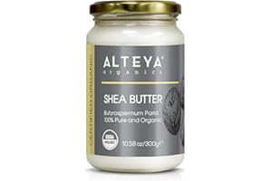 ALTEYA ORGANICS Аlteya Organic Shea Butter 300g - USDA Certified Organic 100% Pure, Natural - All Skin Types Body Butter - Face, Lips, Hair - Nourishes,Protects, Moisturizes
