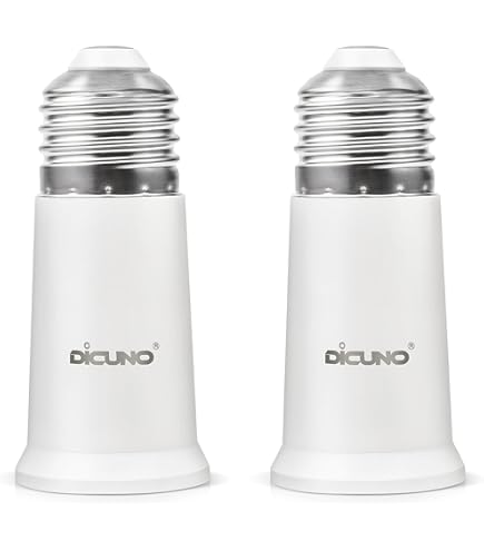 Portalampada Con Presa E27 E Interruttore - Adattatore Da Lampadina A Presa Elettrica, Colore Bianco