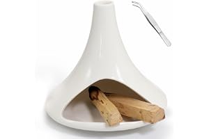BEYLAB lerskulptur salvia rökning Palo Santohållare keramik vit salvia för rökelsekoner rökelsehållare, rökelseskål, mudge, r