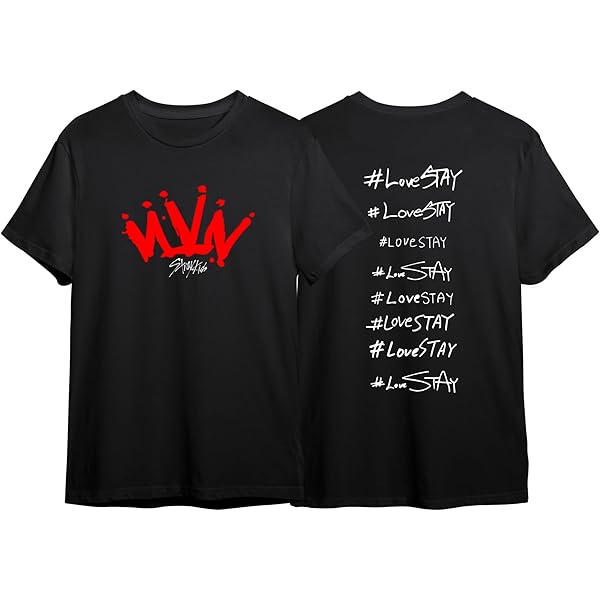Buy K Pop Straykid Maniac Tour 2022 Black Regular Fit Crew Neck
