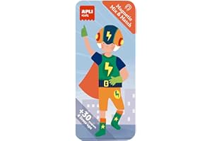 APLI Kids 19709 - Magnetic Mix&Match, Juego magnético Modelo Superhéroes. Juego para Crear vestimentas, Ideal para Llevar de Viaje.