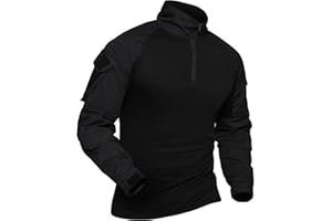 ‎XKTTAC XKTTAC Combat Shirt mit 2-4 Taschen Herren Militär Ausrüstung Security Kleidung Outdoor Polizei Hemd Bundeswehr Pullover Paintball Airsoft Flecktarn Tactical